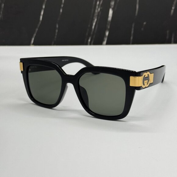 NEW GG1690SK 001 GUCCI SUNGLASSES SHINY BLACK WOMEN EYEWEAR GUCCI - Picture 3 of 15